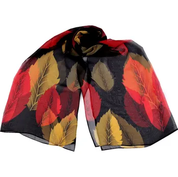 Šátek Letní šátek / šála 50x160 cm, střední, 15 černá červená