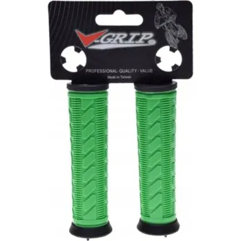 grip Rukojeti řídítek kormidla kola V-grip gel zelené 2ks AWR2221G