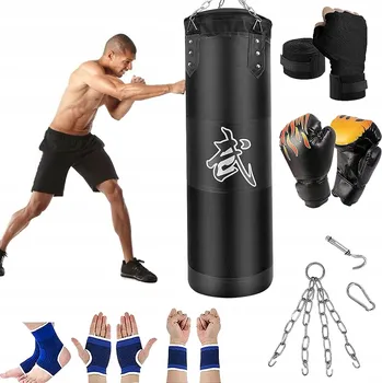 Box Těžký boxovací pytel pro dospělé, teenagery a děti, 120 x 40 cm