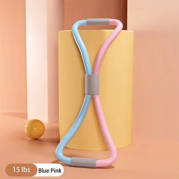 Odporová fitness guma ve tvaru 8 | posilovací pomůcka - modrá růžová