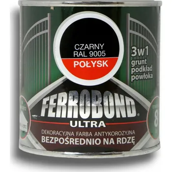 barva na kov Antikorozní Barva proti rzi 3 v 1 Ferrobond Ultra 0,25 l RAL9005 ČERNÁ lesklá