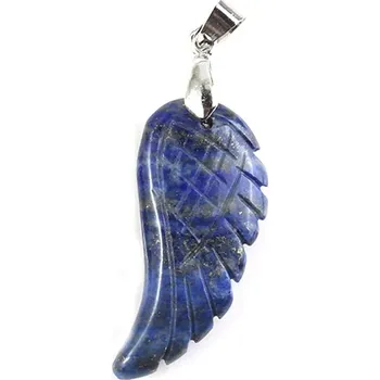 Přívěsek Andělská křídla z přírodního krystalu | ochranný přívěsek, spirituální šperk 1 ks - Lapi Lazuli