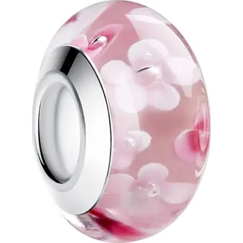 Přívěsek Stříbrný přívěsek s bílým sklem | přívěsek korálek na náramek - FB6357