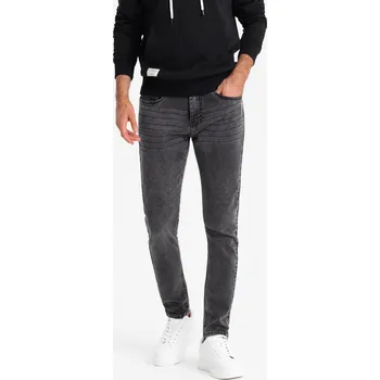 Pánské džíny Pánské grafitové džíny SLIM FIT V3 OM-PADP-0214 S