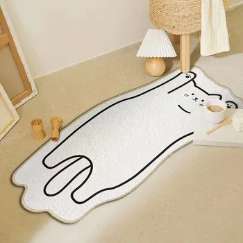 Koberec Měkký dětský plyšový koberec | předložka - Bílý , 50x160cm