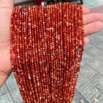 Sběratelství Přírodní křišťálové a jaspisové korálky 2–4mm | šperky - Přírodní červený achát , 3mm cca 125 ks