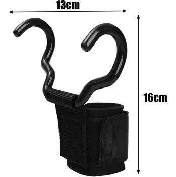 Posilovací háky s popruhy na zápěstí | fitness vybavení - 1 ks