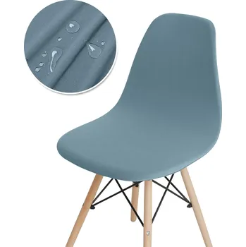 Potah na židli Voděodolný elastický potah na židli | bytové doplňky - Šedavě modrá , 1 kus