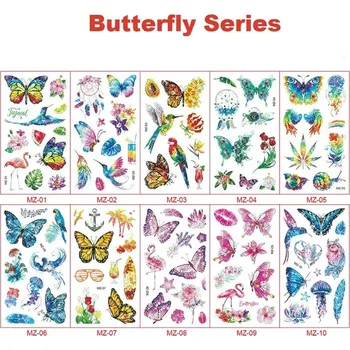 Tetování 10 listů Dětské voděodolné tetování – sada mini obtisků | Tetovačky pro děti, Dočasné tetování - ZS116-10PCS