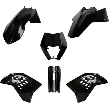 POLISPORT kompletní sada plastů (FULL KIT) KTM EXC/EXC-F 08-11 v sadě tabulka přední (8666700003) a kryty tlumičů (8398500003) barva černá (POLISPORT kompletní sada plastů (FULL KIT) KTM EXC/EXC-F 08-11 v sadě tabulka přední (8666700003) a kryty tlumičů)
