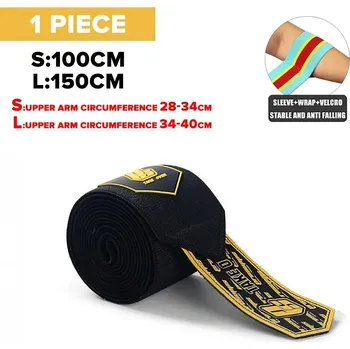 Loketní bandáž na posilování | sportovní vybavení - II-Černé zlato , 150 cm x 8 cm (59 palců)