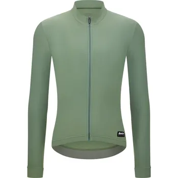 cyklistický dres SANTINI Cyklistický dres s dlouhým rukávem zimní - RTR - zelená S