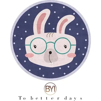 Koberec Měkký kulatý dětský koberec s potiskem | bytový textil - M , Průměr 300 cm