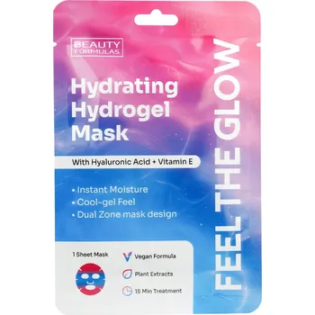 Pleťová maska BEAUTY FORMULAS Hydrogelová hydratační maska s kyselinou hyaluronovou + vitamíny