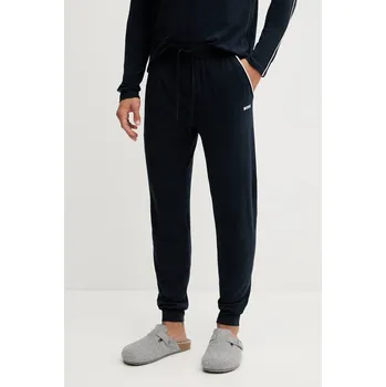 Pánské kalhoty Kalhoty BOSS Unique Pants Cuff CW pánské, tmavomodrá barva, s aplikací, 50550485 59X, vel. S