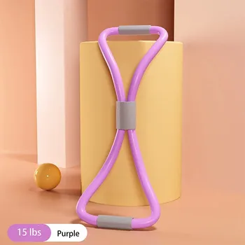 Odporová fitness guma ve tvaru 8 | posilovací pomůcka - fialová