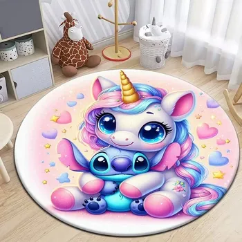 Koberec Stitch kulatý měkký koberec | bytový textil - 19 , 40x40cm