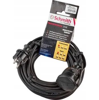 Napájecí kabel Prodlužovací Kabel jednoduchý Schmith 10 m 1 ks zásuvka černý