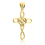 MINET Zlatý přívěsek křížek Au 585/1000 1,60g JMG0335WGP00