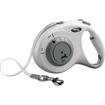 Vodítko pro psa Vodítko FLEXI Select (S/M) pásek světle šedé (7m, do 25kg)