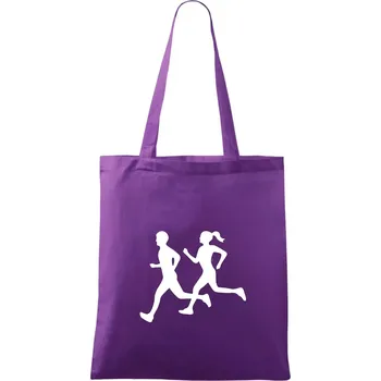 Bezci - žena a muž (Moňas) - Taška bavlněná - 42 x 38 cm ( Fialová )