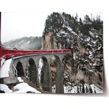 Plakát Sablio Plakát Vlak na mostě 2 - 60x40 cm