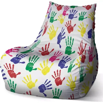 Sedací pytel Sablio Sedací vak Bean Barevné otisky - 60 x 70 x 70 cm