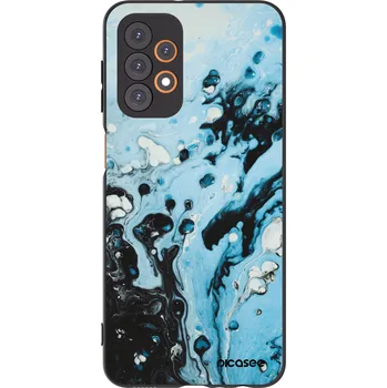 Pouzdro na mobilní telefon Picasee silikonový černý obal pro Samsung Galaxy A23 A235F 4G - Organic blue