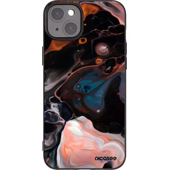 Pouzdro na mobilní telefon Picasee silikonový černý obal pro Apple iPhone 15 Plus - Cream