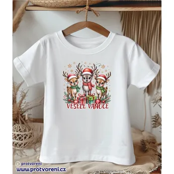 Chlapecké tričko Trička s potiskem Tričko s potiskem, dětské, SOBÍCI - VESELÉ VÁNOCE, 1 ks zvolte VELIKOST trička ZDE:: 7/8 let Beagle