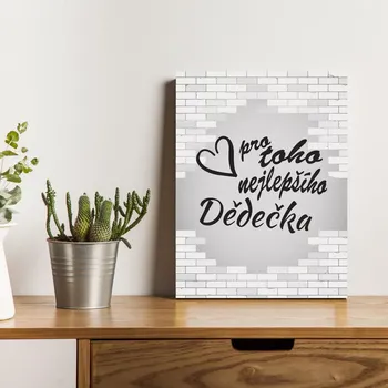 Plechová cedule Sablio Dárková cedulka Pro toho nejlepšího dědečka: 30x40 cm