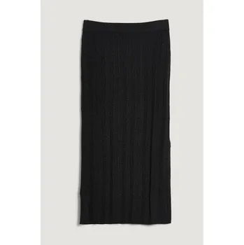 Dámská sukně SUKNĚ GANT METALLIC RIBBED KNIT SKIRT BLACK