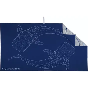 Osuška Lifeventure Printed SoftFibre Trek Towel Recycled - Whale