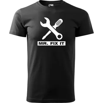 Sablio Tričko s potiskem pro tátu MR. FIX IT - černé 5XL