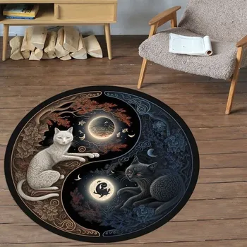 Koberec Yin yang kulatý koberec | bytové dekorace - 2 , 40x40cm