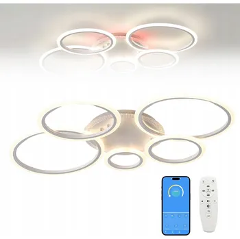 STROPNÍ SVÍTIDLO STROPNÍ SVÍTIDLO LED LUSTR KRUHY S DÁLKOVÝM OVLÁDÁNÍM LOFT VARIABILNÍ