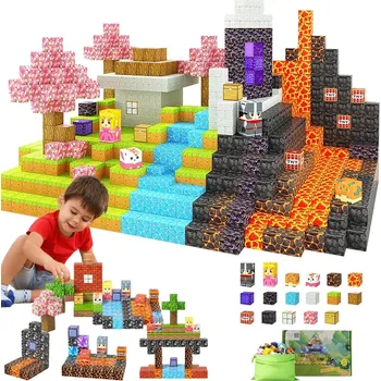 ostatní stavebnice SADA MAGNETICKÝCH STAVEBNICE VELKÉ STAVEBNICE VZDĚLÁVACÍ SKLÁDAČKA 79 KUSŮ