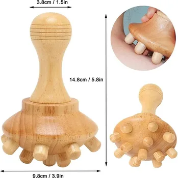 Masážní přístroj Dřevěný masážní nástroj proti celulitidě | tělový masér - 6