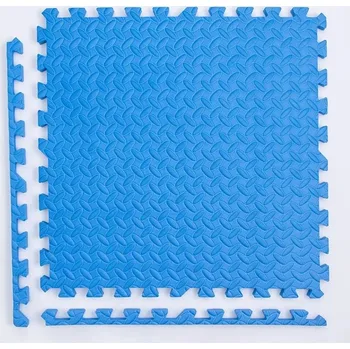 Dětská pěnová puzzle podložka eva | koberec - Modrý , 8 kusů - 1 cm