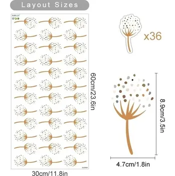 Samolepící dekorace Boho květinová nálepka na zeď | dekorace - Květina J.