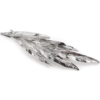 Náramek Francouzská spona do vlasů listy, střední, 1 stříbrná