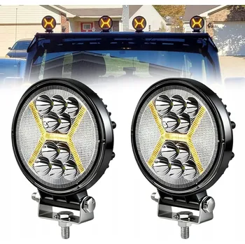 Přídavný světlomet SADA 2x PRACOVNÍ SVĚTLO 36W montáž do nárazníku HALOGEN LED 12V 24V OFFROAD