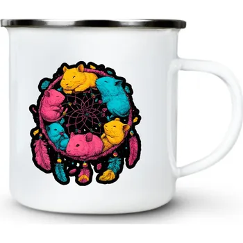 Lapač snů, morče - Plechový hrnek VELKÝ 400ml (500 ml po okraj) - 400 ml