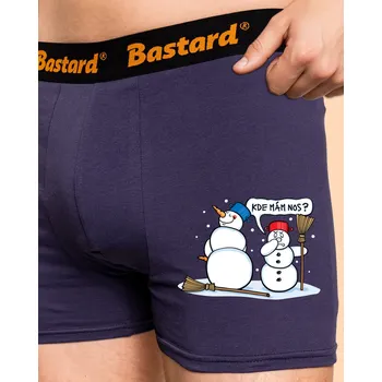 Pánské spodní prádlo Bastard Kde mám nos? boxerky Blue Navy
