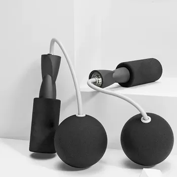 Bezdrátové fitness švihadlo s těžkými koulemi | posilovací pomůcka - Velký černý míč