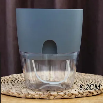 Květináč Vnitřní bylinkový květináč se zavlažováním | dekorace - 8X11CM šedá