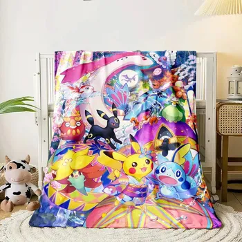 Dětská deka Měkká flanelová deka Pokemon pro děti | bytový textil - 5 , 130x150cm (51x59 palců)
