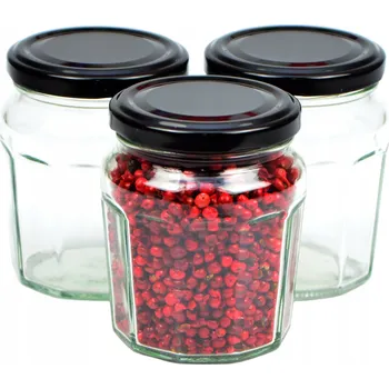 Sklenice 20 x ZAVAŘOVACÍ SKLENICE NA ZAVAŘENINY 230 ML Skleněná Zavařovací Sklenice na med Nádoba na džem Maso