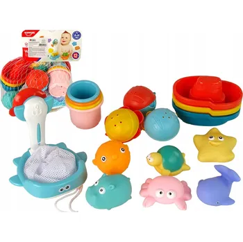 Sada Do Koupele Mořské hračky Podběrák Lodě