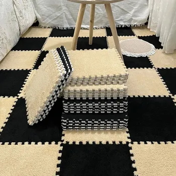 Měkký pěnový koberec puzzle 30x30 cm | dětská podložka - Velbloudí černá , 10 KS